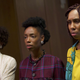Yaani King Mondschein, Elle Lorraine, and Lena Waithe, from Bad Hair.
